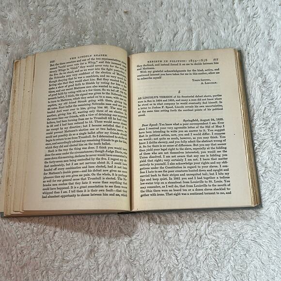 The Lincoln Reader 1947 Paul M Angle vintage hardcover, Fair - Picture 5 of 8